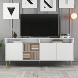 Tumba Mirage Meble Milan 180x79x35 (White/Gold) Thumb