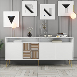 Tumba Mirage Meble Milan 180x79x35 (White/Gold)