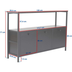 Tumba Mirage Meble Solace (Atlantic Pine/Black) Thumb