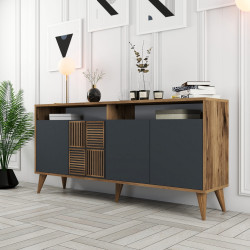 Тумба Mirage Meble Milan 160 (Anthracite/Walnut) Thumb