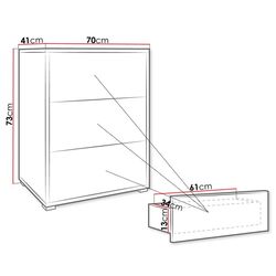 Comoda Mirjan24 Alekto/Gesita K3SZ AK03 (White) Thumb