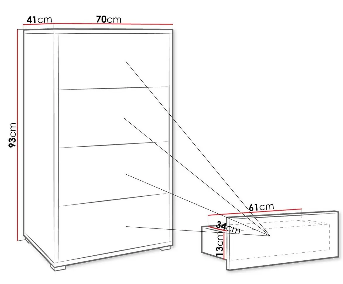 Комод Mirjan24 Alekto/Gesita K4SZ AK04 (White) - 4