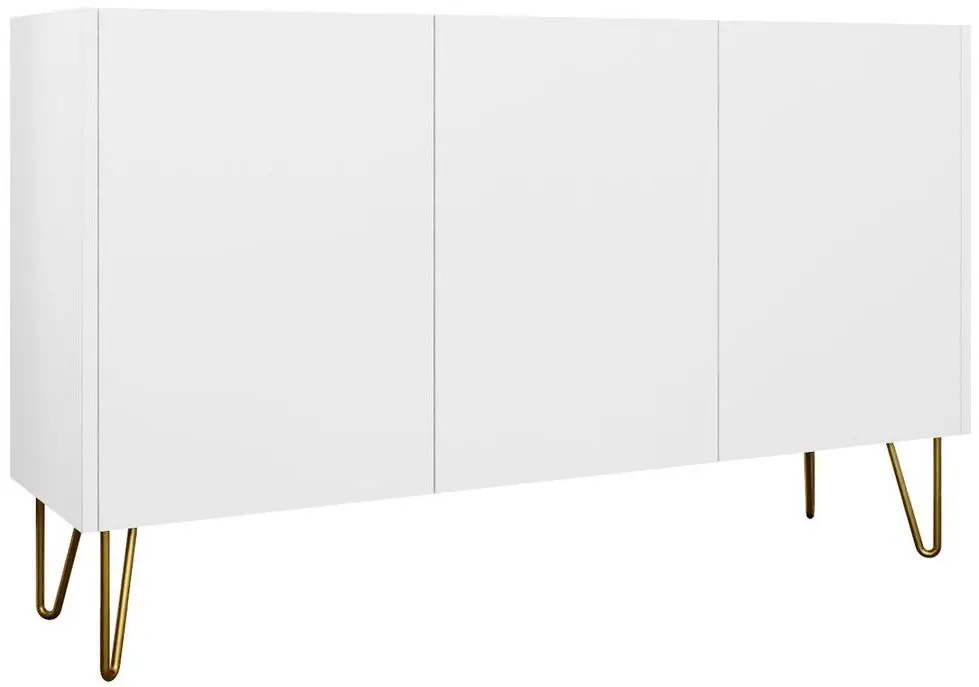 Тумба Mirjan24 Animere AK144/Narine K144 (White/White Marble/Gold)