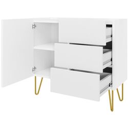 Тумба Mirjan24 Animere AKSZ97/Narine KSZ97 (White/White Marble/Gold) Thumb