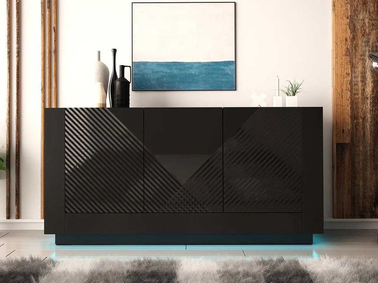 Tumba Mirjan24 Atmarien 02/Passion LED (Black Gloss/Black)