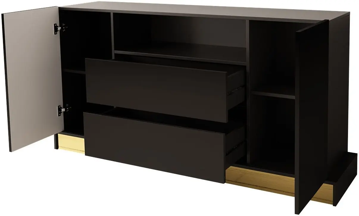 Tumba Mirjan24 Bariput 04/Mercado (Black Gloss/Black/Gold)