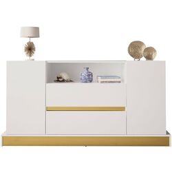 Тумба Mirjan24 Bariput 04/Mercado (White Gloss/White/Gold)