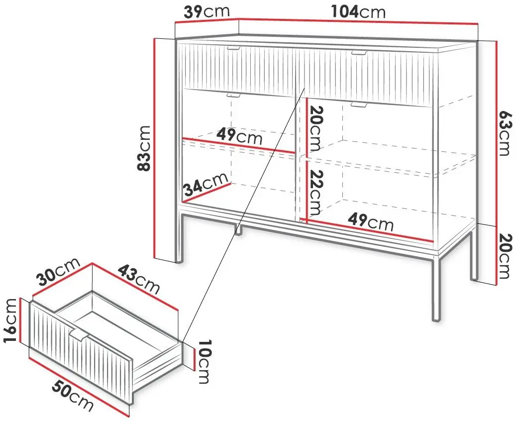 Tumba Mirjan24 Mijano MKSZ104/Nova KSZ104 (Black/Gold)