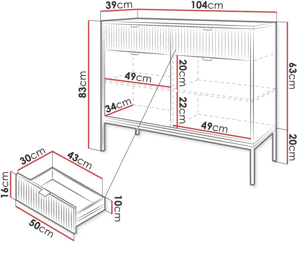 Тумба Mirjan24 Mijano MKSZ104/Nova KSZ104 (White)