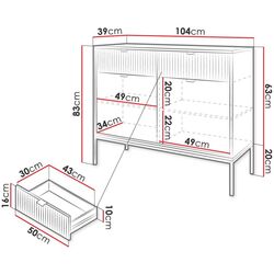 Tumba Mirjan24 Mijano MKSZ104/Nova KSZ104 (White/Gold) Thumb
