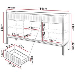 Tumba Mirjan24 Mijano MKSZ154/Nova KSZ154 (White/Gold) Thumb