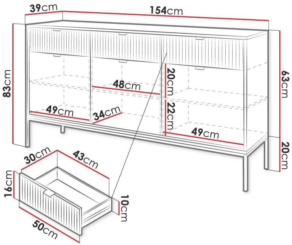 Tumba Mirjan24 Mijano MKSZ154/Nova KSZ154 (White/Gold)