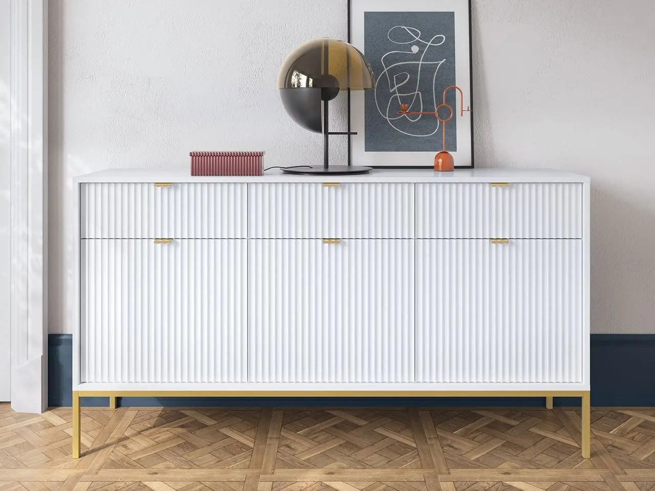 Tumba Mirjan24 Mijano MKSZ154/Nova KSZ154 (White/Gold)