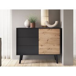 Тумба Mirjan24 Mostero MSKSZ104/Willow KSZ104 (Artisan Oak/Black)