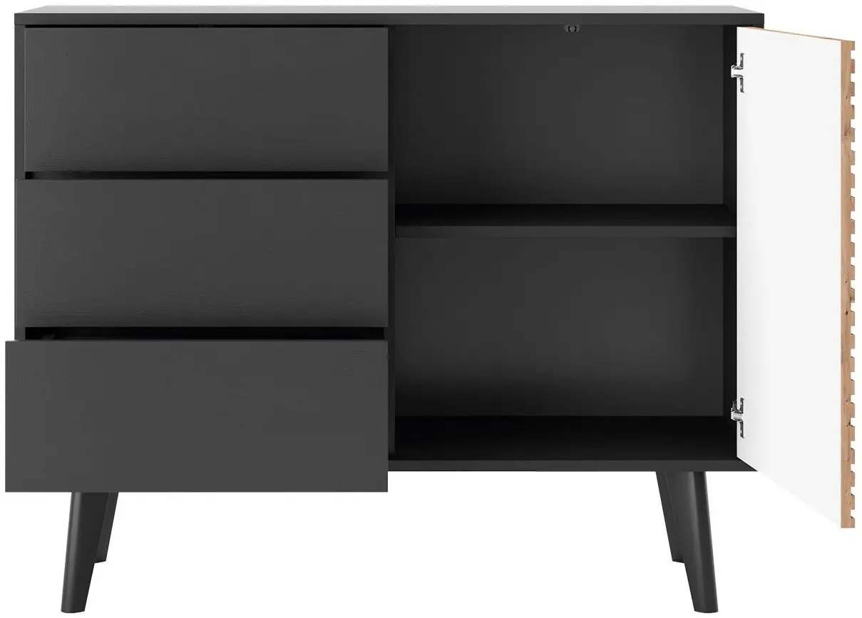 Tumba Mirjan24 Mostero MSKSZ104/Willow KSZ104 (Artisan Oak/Black)