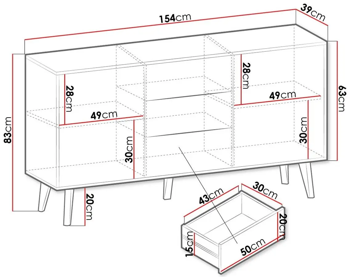 Tumba Mirjan24 Mostero MSKSZ154/Willow KSZ154 (Artisan Oak/Black)
