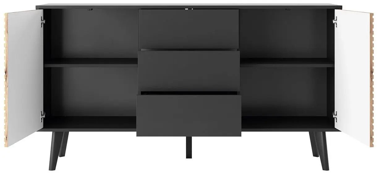 Tumba Mirjan24 Mostero MSKSZ154/Willow KSZ154 (Artisan Oak/Black)