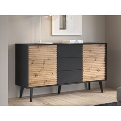 Tumba Mirjan24 Mostero MSKSZ154/Willow KSZ154 (Artisan Oak/Black)