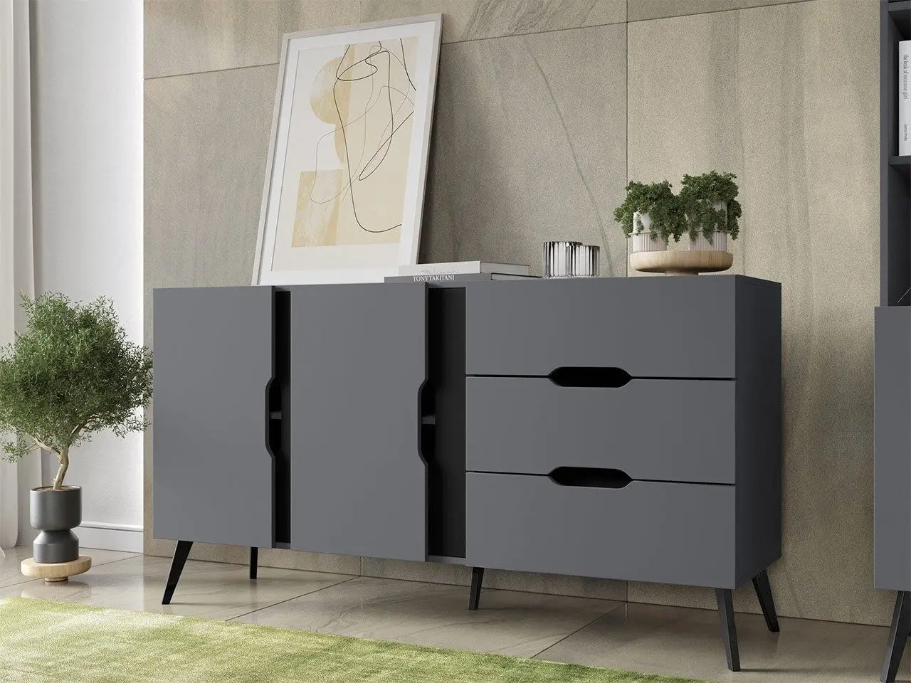 Tumba Mirjan24 Motez/Dazel 2D3S (Gray/Black)