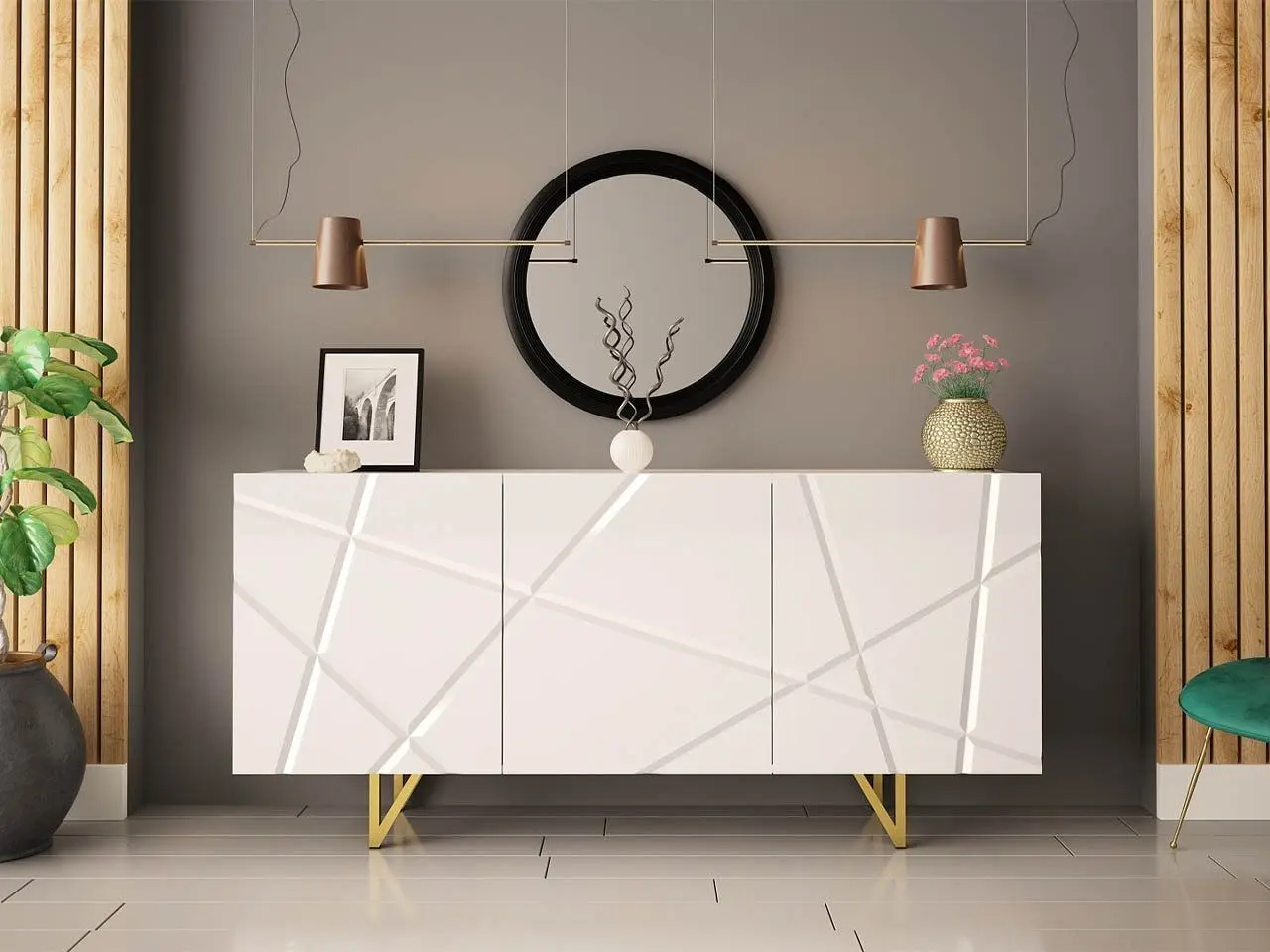 Tumba Mirjan24 Nivotis 03/ Radom (White Gloss/White) - 4