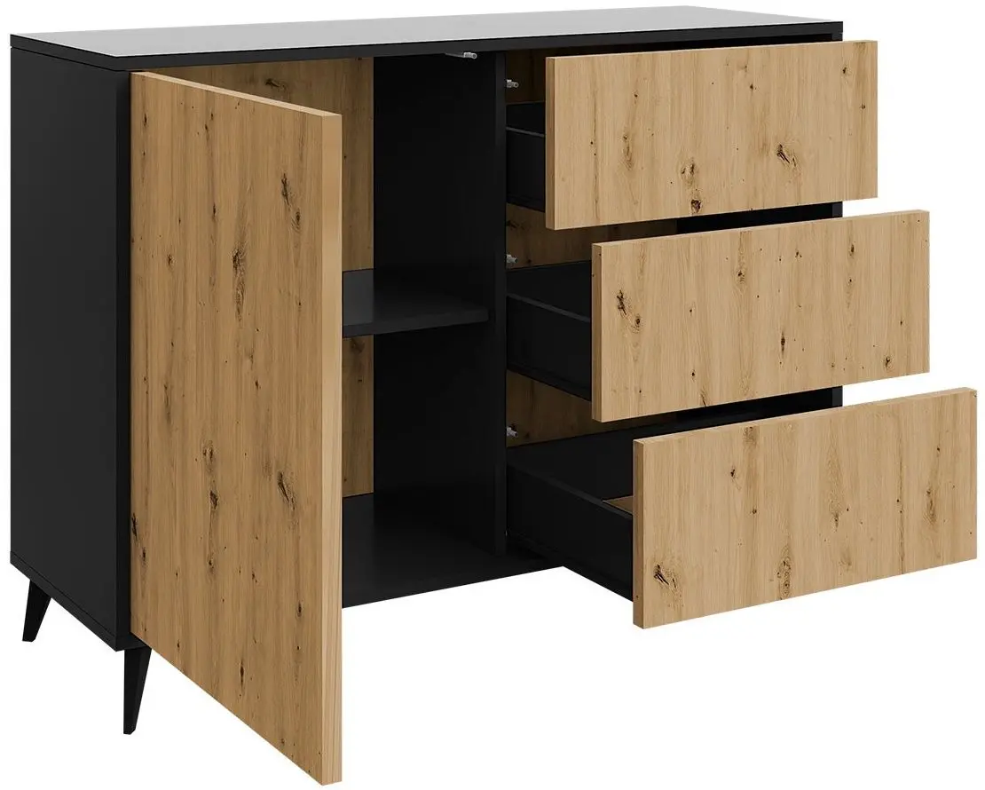 Tumba Mirjan24 Oksawi/Ovessi 1D3SZ (ArtisanOak/Black)