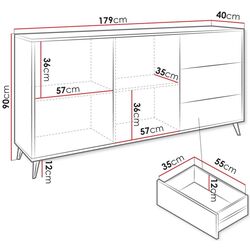 Tumba Mirjan24 Oksawi/Ovessi 2D3SZ (Artisan Oak/Black) Thumb