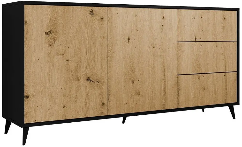 Tumba Mirjan24 Oksawi/Ovessi 2D3SZ (Artisan Oak/Black)