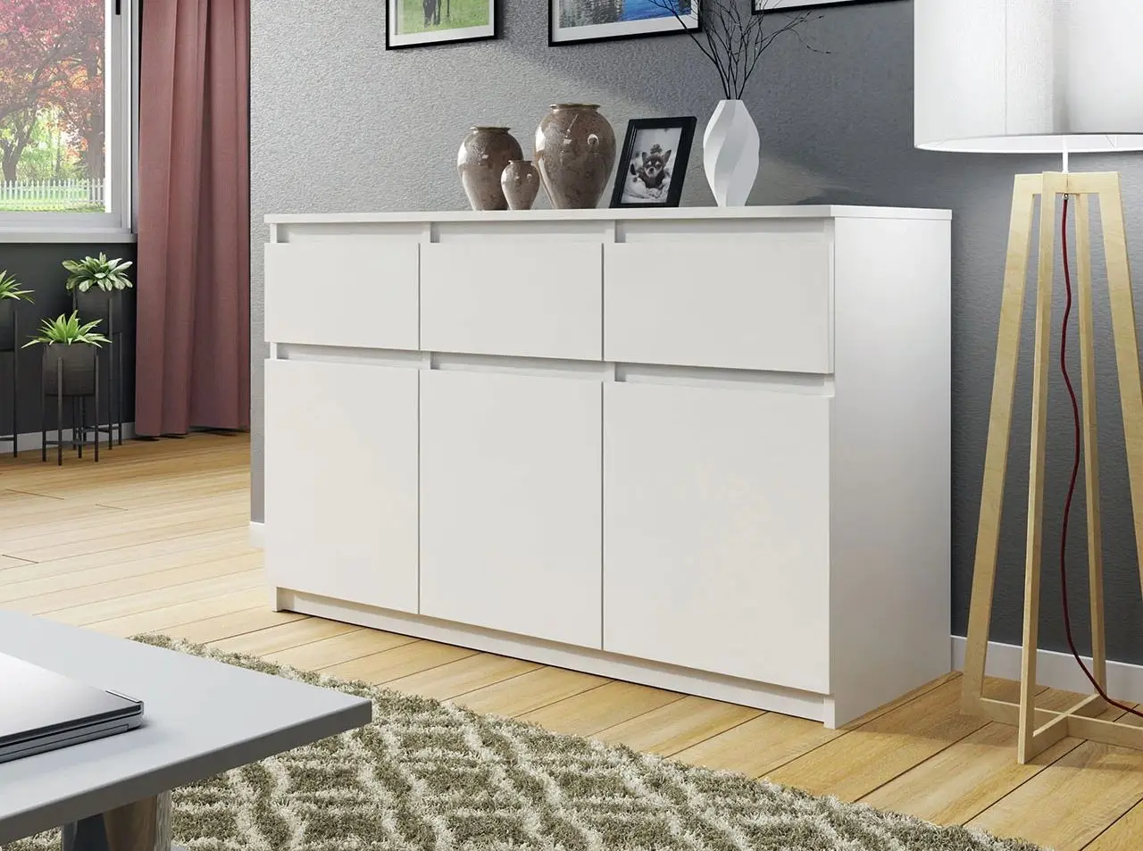 Тумба Mirjan24 Purtiko/Pateni 3D3S (White) - 4