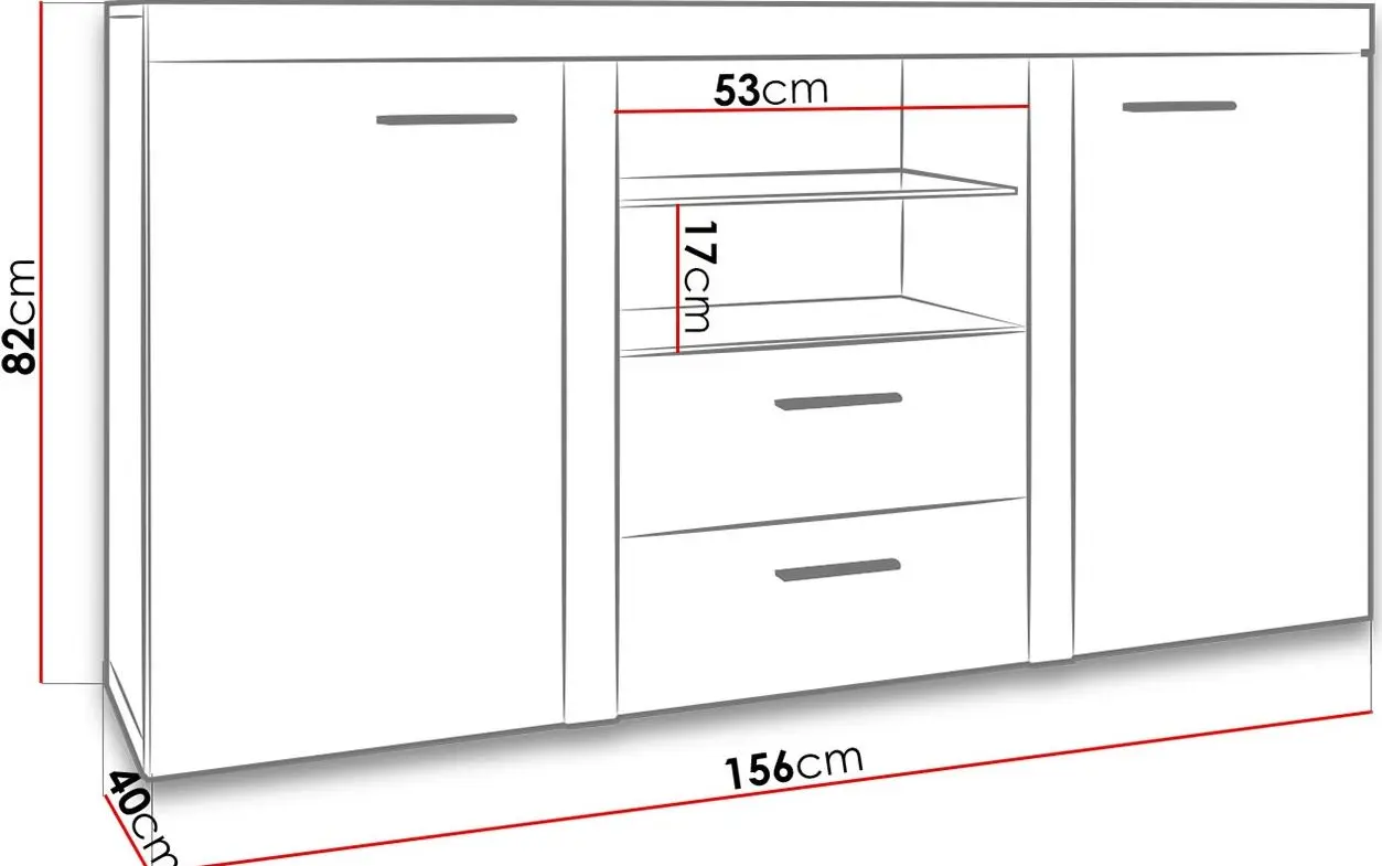 Tumba Mirjan24 Rodos/Rumba 1 LED (Sonoma Oak)