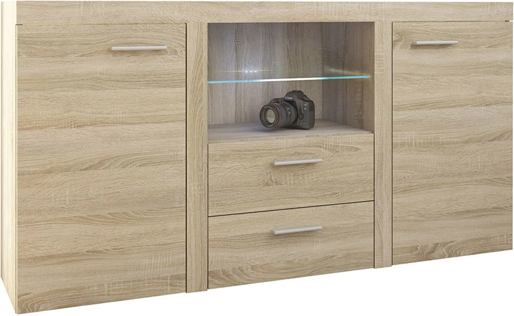 Tumba Mirjan24 Rodos/Rumba 1 LED (Sonoma Oak)