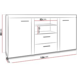 Тумба Mirjan24 Rodos/Rumba 1 (Sonoma Oak) Thumb