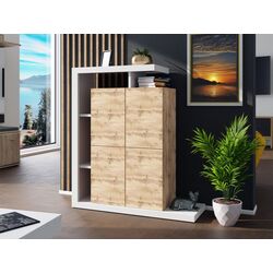 Tumba Mirjan24 Sigurdo/Tuskana 129x40 (White/Wotan Oak) Thumb