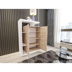 Tumba Mirjan24 Sigurdo/Tuskana 129x40 (White/Wotan Oak) Thumb