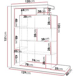 Tumba Mirjan24 Sigurdo/Tuskana 129x40 (White/Wotan Oak) Thumb