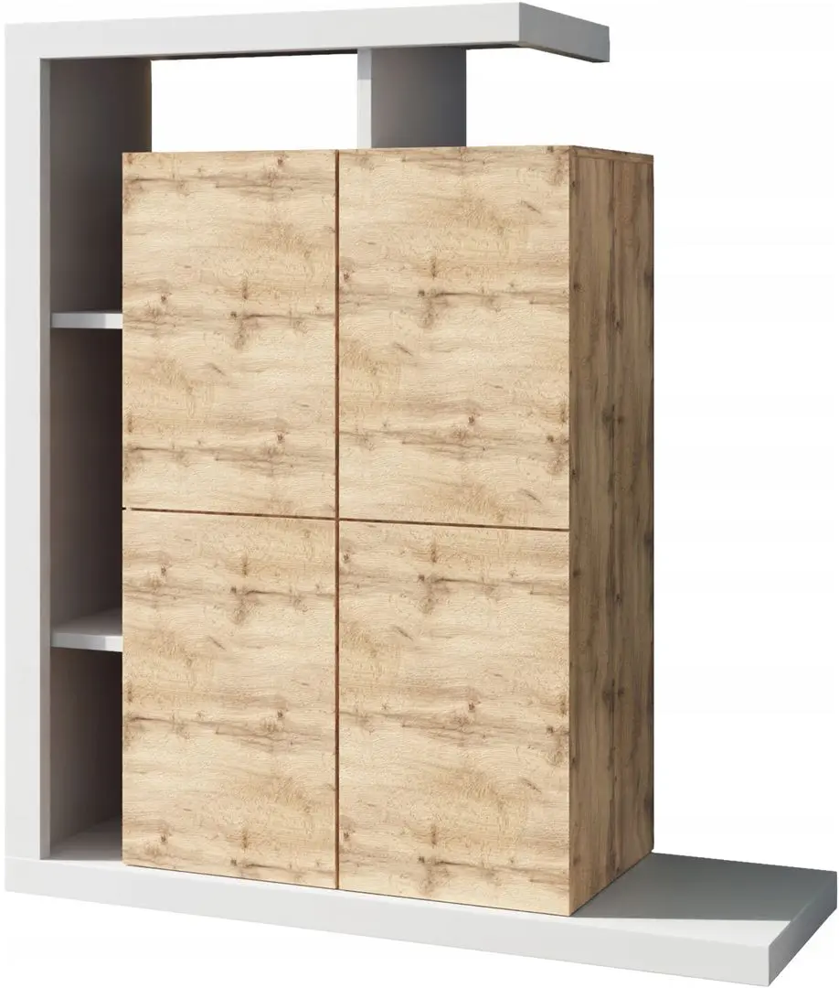 Tumba Mirjan24 Sigurdo/Tuskana 129x40 (White/Wotan Oak)