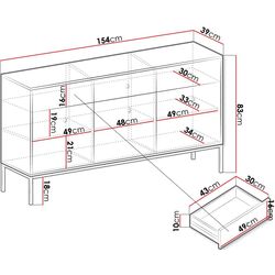 Тумба Mirjan24 Tonkor TKSZ154/Mono MKSZ154 (Beige) Thumb