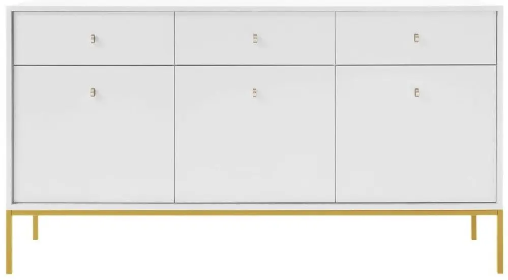 Comoda Mirjan24 Tonkor TKSZ154/Mono MKSZ154 (White/Gold)