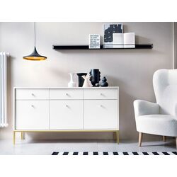 Тумба Mirjan24 Tonkor TKSZ154/Mono MKSZ154 (White/Gold)