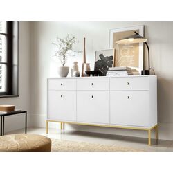 Comoda Mirjan24 Tonkor TKSZ154/Mono MKSZ154 (White/Gold) Thumb