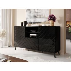 Comoda Mirjan24 Zitok/Abeto 200 (Black Gloss/Black) Thumb
