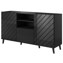 Comoda Mirjan24 Zitok/Abeto 200 (Black Gloss/Black)