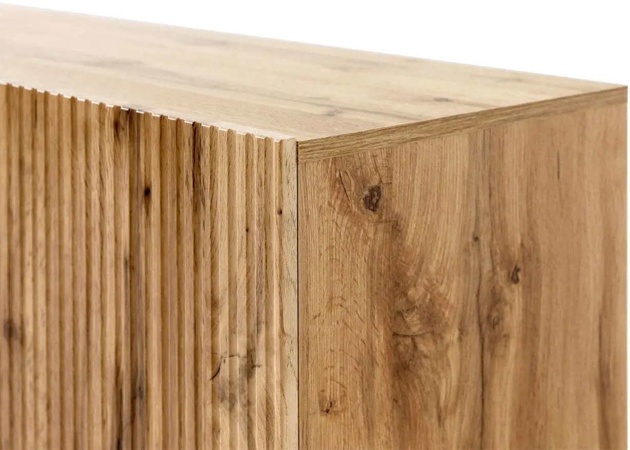 Тумба с биокамином Mirjan24 Tilderi 180/Vamos (Wotan Oak/Black) - 4