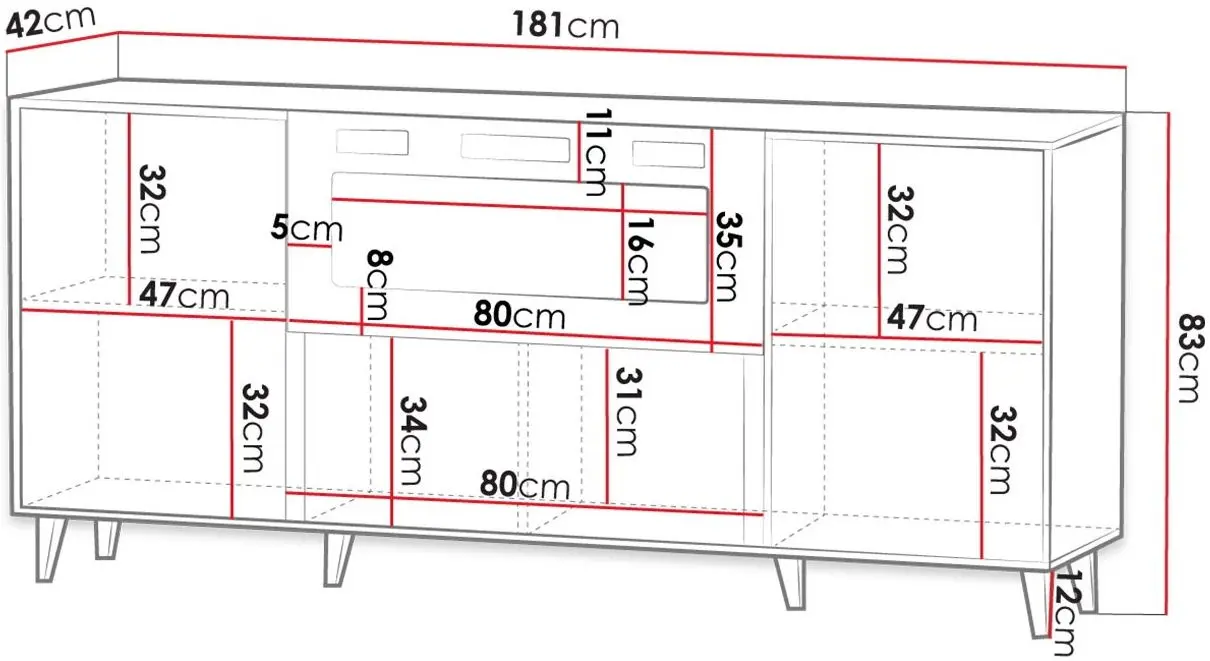 Tumba cu biosemineu Mirjan24 Tilderi Grey/Vamos 180 (Anthracite)