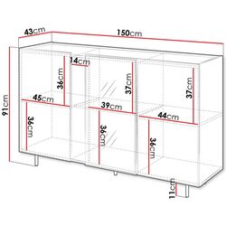 Tumba-vitrina Mirjan24 Salzo SL06 (Graphite/San Sebastian) Thumb