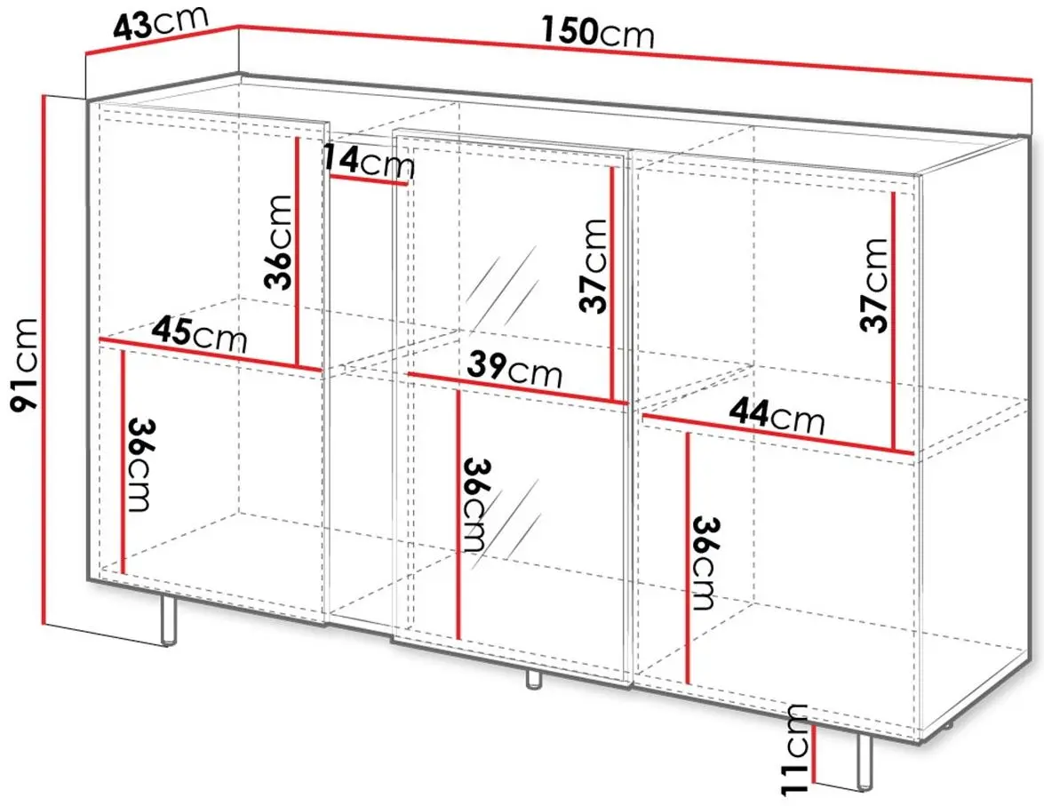 Tumba-vitrina Mirjan24 Salzo SL06 (Graphite/San Sebastian)