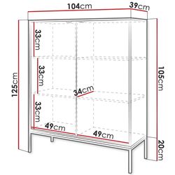 Тумба Mirjan24 Mijano MK104/Nova K104 (White/Gold) Thumb