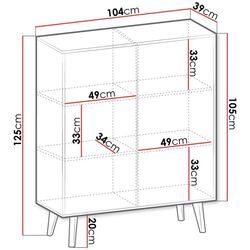 Tumba Mirjan24 Mostero MSKD104/Willow KD104 (Artisan Oak/Black) Thumb