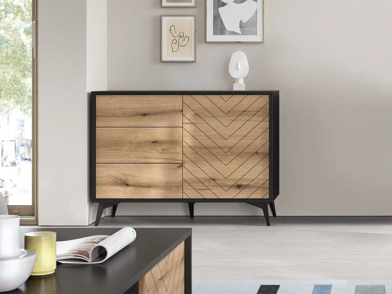 Tumba Mirjan24 Namiro NKSZ104/Diamond KSZ104 (Black/Evoke Oak)