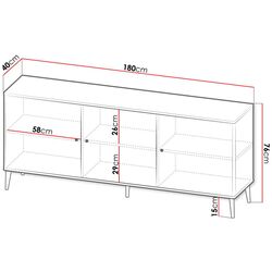 Тумба Mirjan24 Ulfeni/Glamour (Black/Gold) Thumb