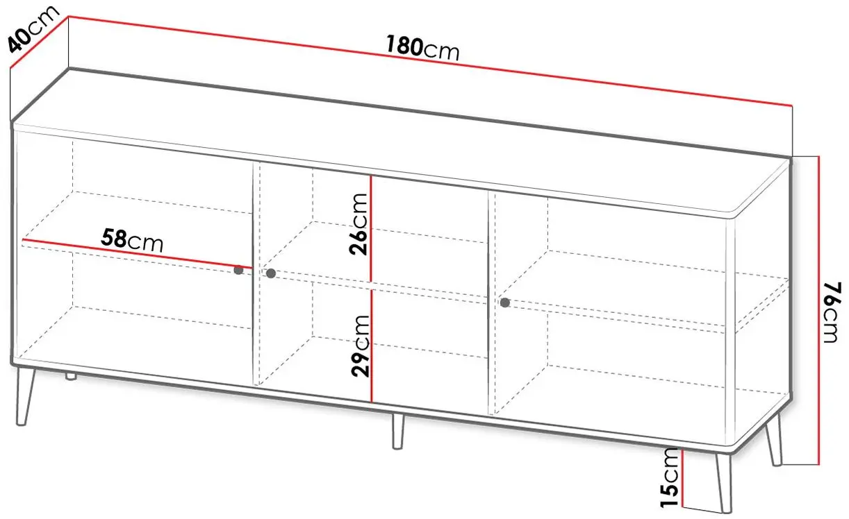 Тумба Mirjan24 Ulfeni/Glamour (Black/Gold) - 7
